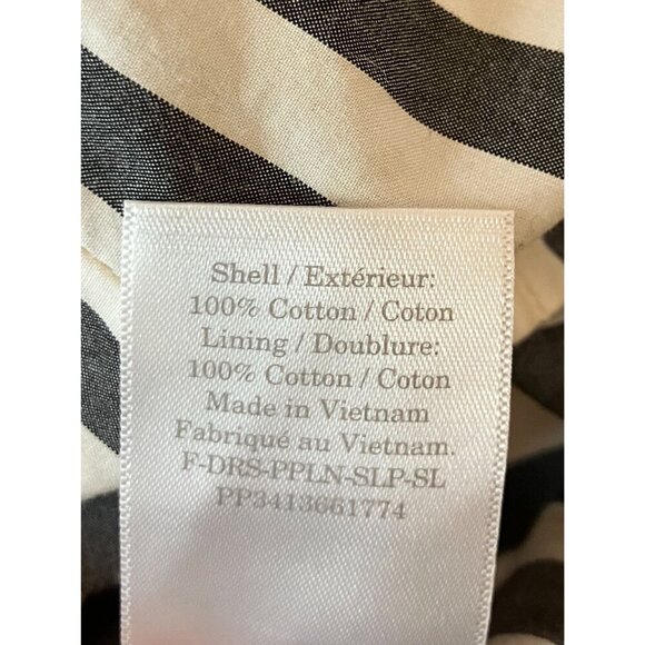 Everlane Womens Oreilles Striped 100% Cotton Shift Dress Size 14 White - Picture 7 of 11